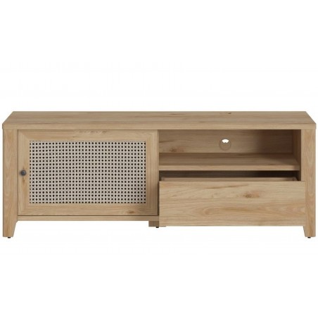 Cestino One Door One Drawer TV Unit Open Drawer Front View