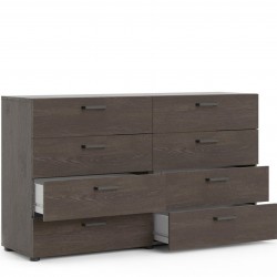 Dallas Eight Drawer Wide Chest Open Drawers