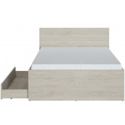 Denim Small Double Bed With Under Drawer Front View