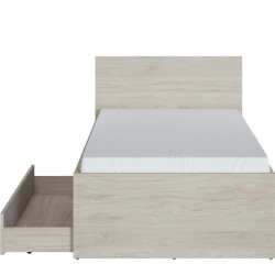 Denim Single Bed With Under Drawer  Front view