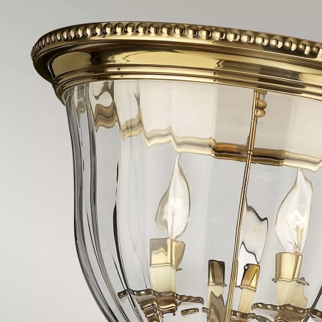 Tynan Brass Flush Mount Dome Light Top Detail