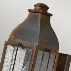 Talpa Vintage Brass Wall Lantern Small top Detail