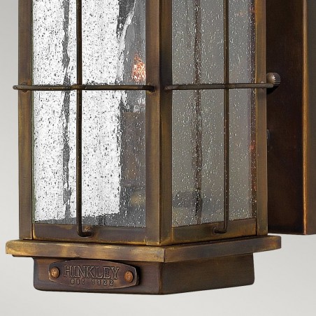 Talpa Vintage Brass Wall Lantern Small Base Detail