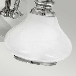 Menard Bathroom Wall Light - Single Chrome Shade Detail