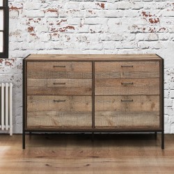 Camden Urban Six Wide Drawer Chest Mood Shot Front View