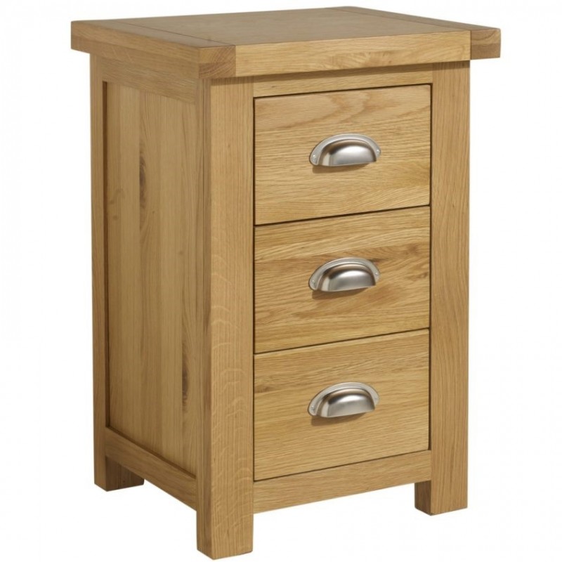Coleby Large Three Drawer Bedside Cabinet