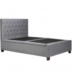 Cologne Fabric Upholstered Ottoman Bed