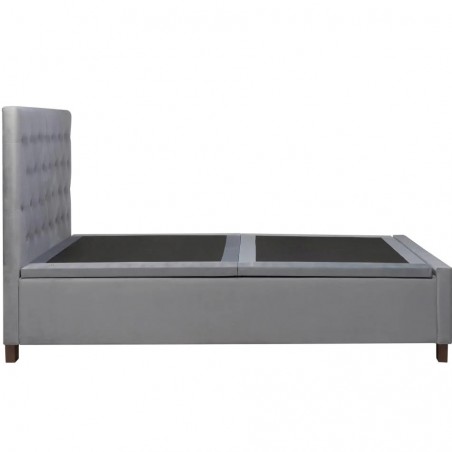 Cologne Fabric Upholstered Ottoman Bed Side view