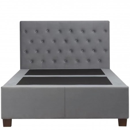 Cologne Fabric Upholstered Ottoman Bed Front View