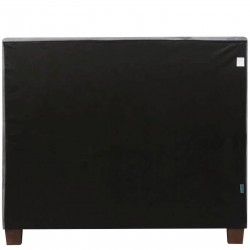 Cologne Fabric Upholstered Ottoman Bed Rear View