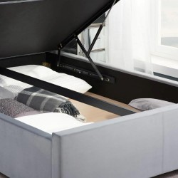 Cologne Fabric Upholstered Ottoman Bed Frame Detail