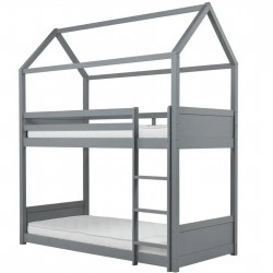 Home Bunk Bed - Grey with Mattress