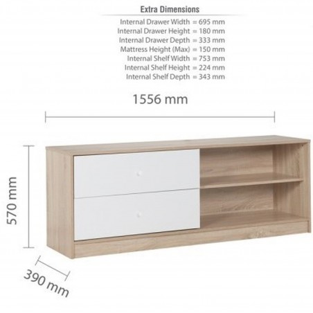 Layton Cabin Bed Shelf & Drawer Dimensions