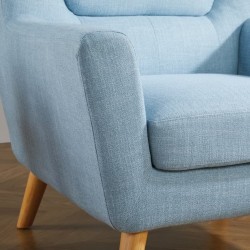 Lambeth Lambeth Chair - Duck Egg Blue Seat detail