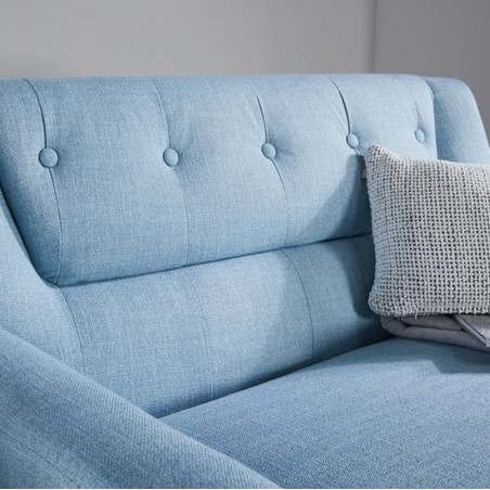 Lambeth Two Seater Fabric Sofa - Duck Egg Back Detail