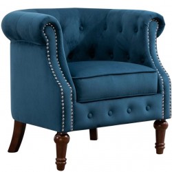 Freya Fabric Armchair - Blue