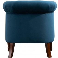 Freya Fabric Armchair - Blue Rear View