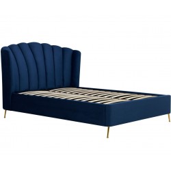 Lottie Fabric Upholstered Ottoman Bed - Blue