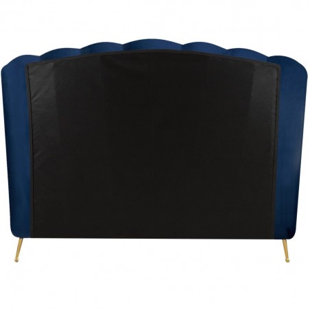Lottie Fabric Upholstered Ottoman Bed - Blue Rear View