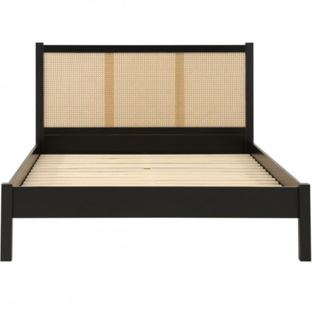Croxley Rattan Bed - Black Front View