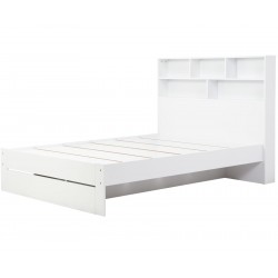 Alfie Double Bed with Storage Pullout Drawer Angled View