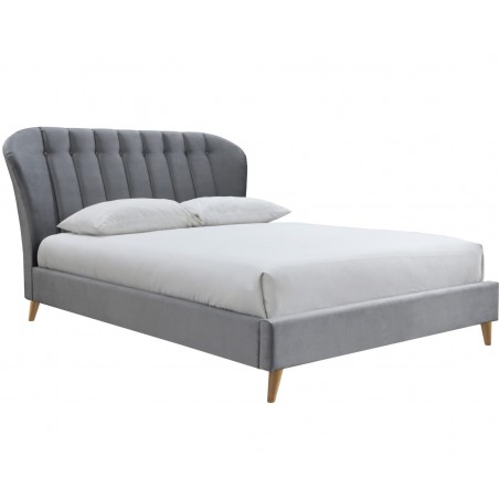 Elm Fabric Upholstered Bed - Grey