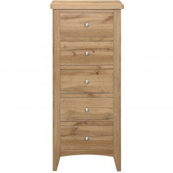 Hampstead Five Drawer Tall Chest Front View