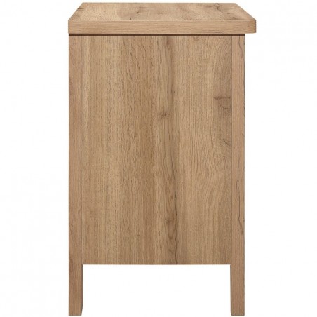 Hampstead Three Drawer Bedside Cabinet Side View