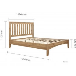 Hampstead Wooden Bed Frame  Double Dimensions