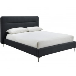 Finn Fabric Upholstered Bed - Charcoal
