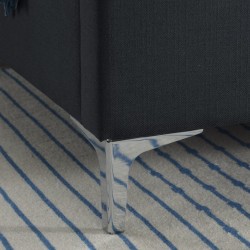 Finn Fabric Upholstered Bed - Charcoal Leg Detail