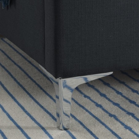 Finn Fabric Upholstered Bed - Charcoal Leg Detail