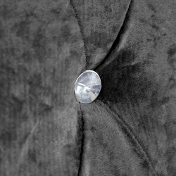 Grande Velvet Upholstered Bed - Black Button Detail