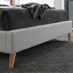 Harper Fabric Upholstered Bed Footboard Detail