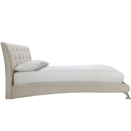 Hemlock Fabric Upholstered Bed Side View