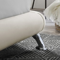 Hemlock Fabric Upholstered Bed Foot Detail