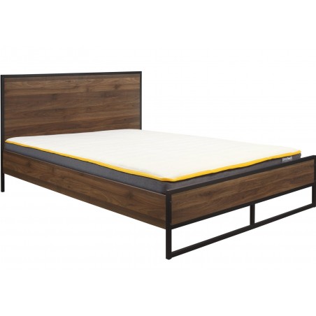Houston Industrial Style Double Bed with Mattress