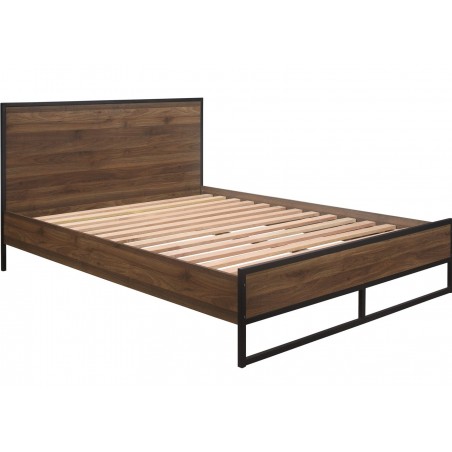 Houston Industrial Style Double Bed