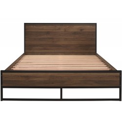 Houston Industrial Style Double Bed Front View