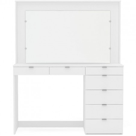 Chloe Seven Drawer Dressing Table & Mirror Front View