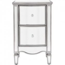 Elysee Two Drawer Bedside Cabinet Front View