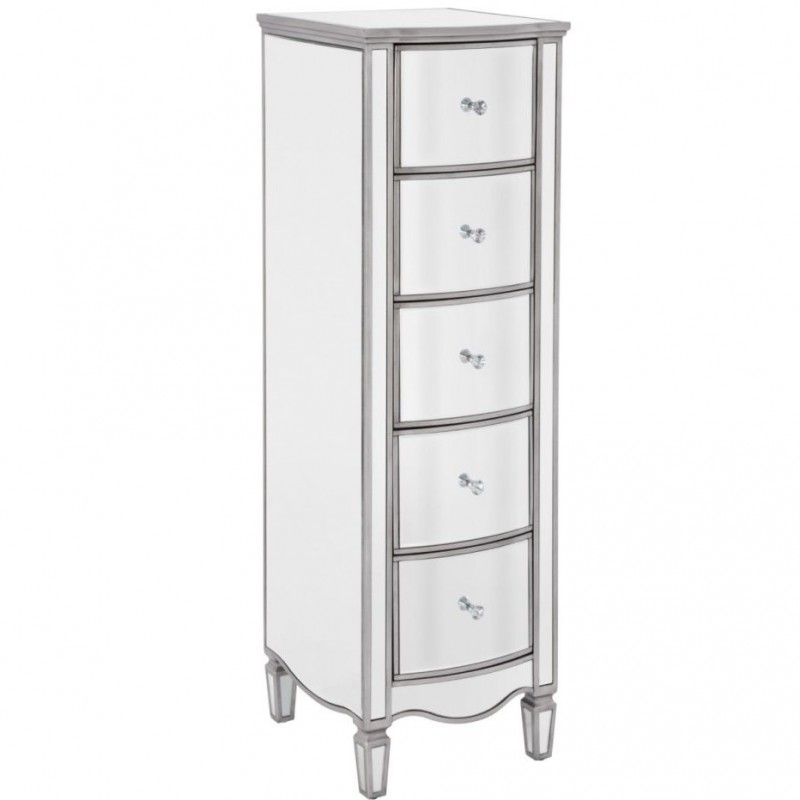 Elysee Five Drawer Narrow Chest