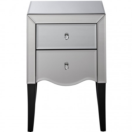 Palermo Two Drawer Bedside Cabinet Front View