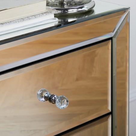 Palermo Two Drawer Bedside Cabinet Front Detail