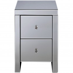 Seville Two Drawer Bedside Cabinet Front View
