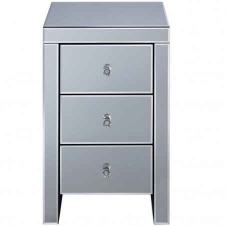 Seville Three Drawer Bedside Cabinet Front View