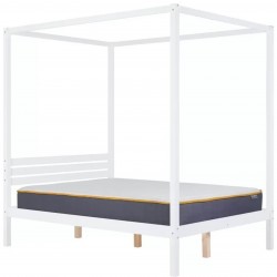 Mercia Four Poster Bed - White with Mattress