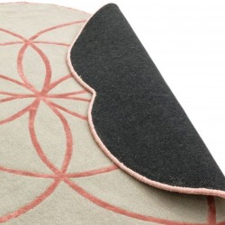 Lotus Pink Wool Rug Backing Detail