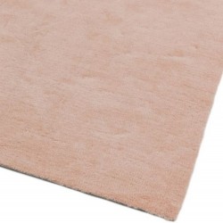 Milo Pink Plain Rug Edge Detail
