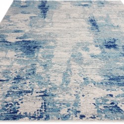 Nova Mirage Abstract Rug - Blue Full Length View